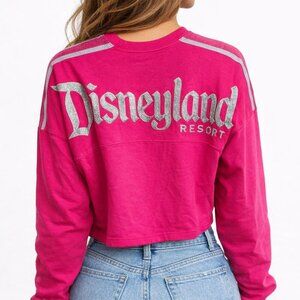 Disneyland Resort Spirit Jersey Pink Silver Glitter Puff-Ink Women's Small NEW
